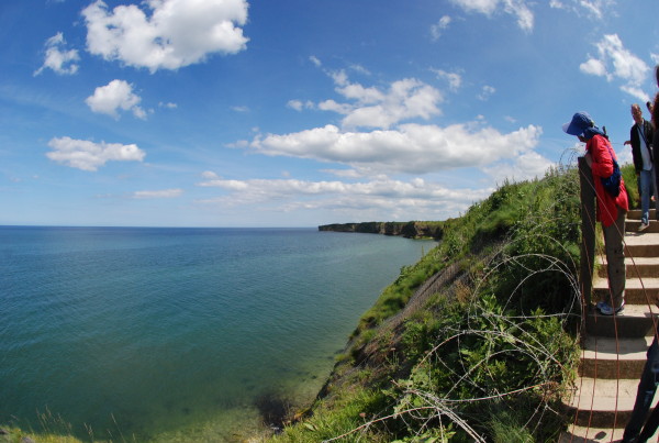 D-Day, 2014; the cliffs at Pointe-du-Hoc.